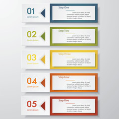 Design clean number banners template. Vector.