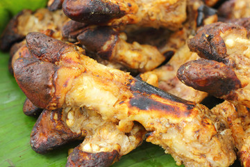 Pork leg grilled for cooking