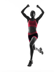 Fototapeta na wymiar woman runner running jogger jogging silhouette