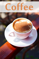Cup of coffee close up