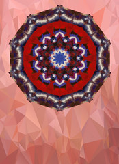 Aquarelle mandala ornament and a lot of copyspace