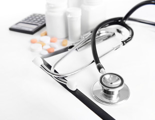 Stethoscope isolated on white