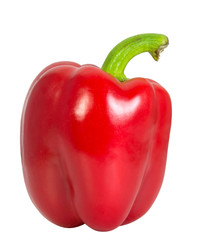 Red ball pepper isolated on white background