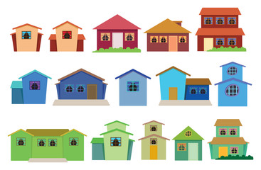 Vector collection of houses