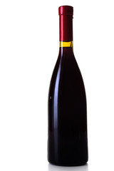 Bottle of great wine isolated on white