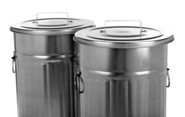 Recycling bins isolated on white