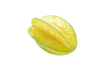 carambola, star fruit isolated on white background
