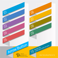 Infographic Vector Arrow Button