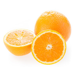 orange fruit isolated on white background