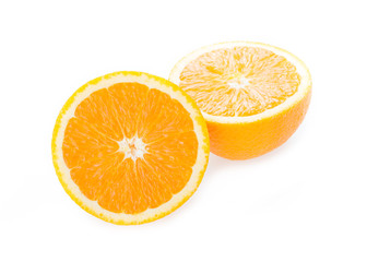 orange fruit isolated on white background