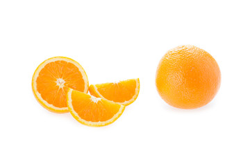 orange fruit isolated on white background
