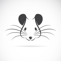 Vector of a rat head design on white background. Animal. Easy editable layered vector illustration.