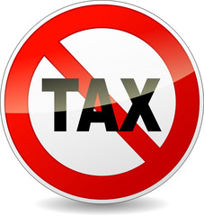 no tax sign