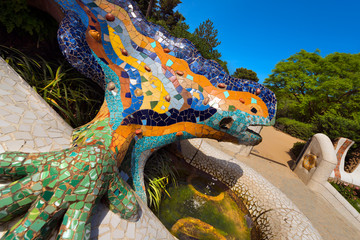Obraz premium Mosaic Salamander - Park Guell - Barcelona