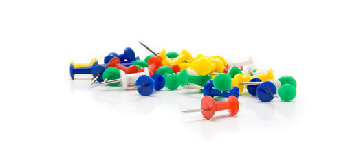 push-pins coloured