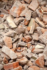 Broken brick and cement texture and background
