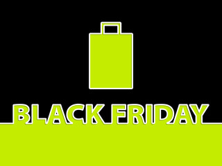 Black friday background with shopping bag