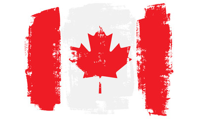 Brushstroke flag Canada