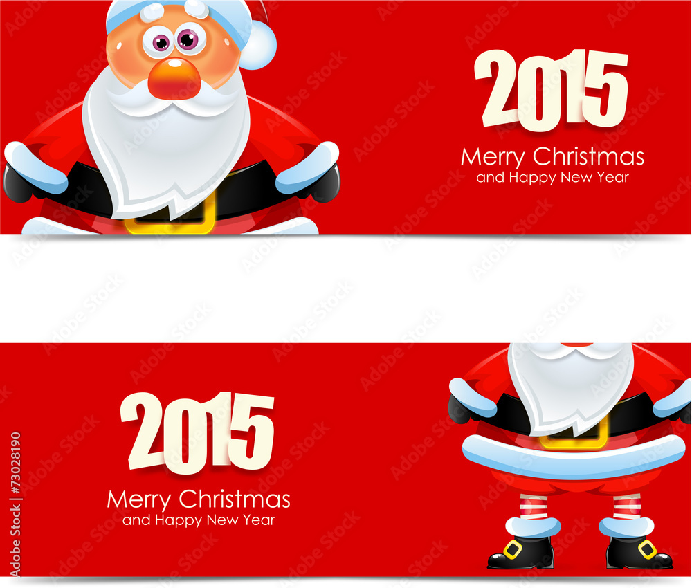 Wall mural santa claus labels