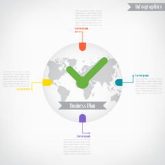 Business infographics, Vector illustration for  banner, web desi