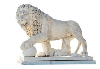 medici lion isolated on white background