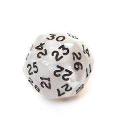 30-sided dice. All on white background.