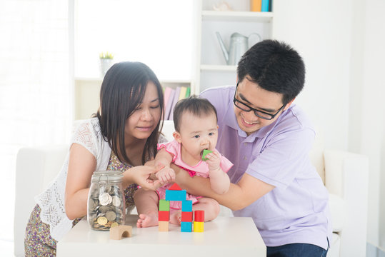 asian family money saving concept lifestyle photo