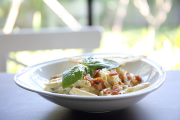 Spaghetti penne Carbonara