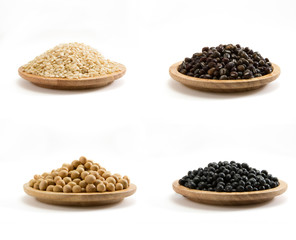 beans, rice on the dish