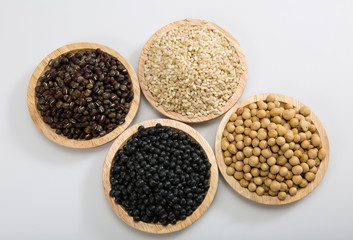 beans, rice on the dish