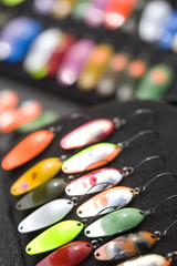 ワレットに並んだルアー