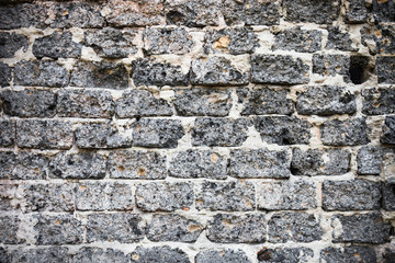 Brick masonry with rich and various texture