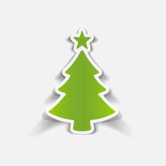 realistic design element: christmas tree