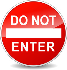 do not enter red sign