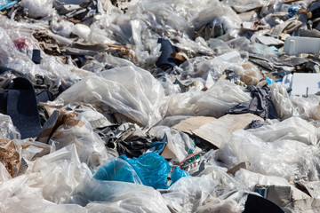 Garbage on the landfill