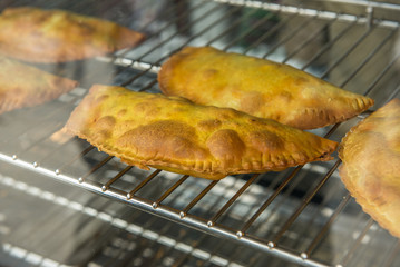 Jamaican patty - pastry with meat and spieces filling