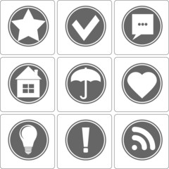 Simple Monochrome Icon, Vector