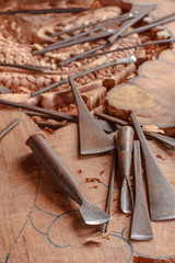 Tools of the wood carver