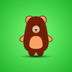 Cute cartoon bear. Vector illustration.