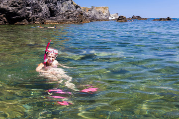 snorkeling in Mediterranean Sea, France