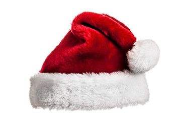 Santa hat on white