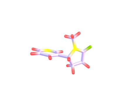 Cotinine molecule isolated on white