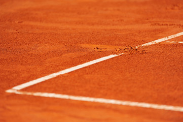 Baseline footprint on a tennis court - 73037120