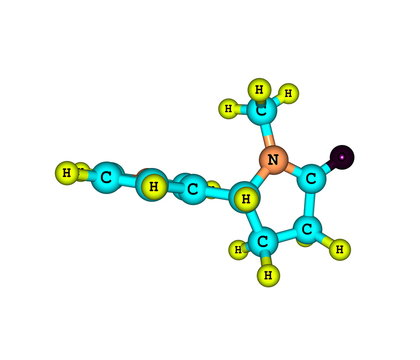 Cotinine molecule isolated on white