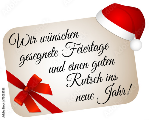 "Frohe Weihnachten und einen guten Rutsch ins neues Jahr" Stockfotos 