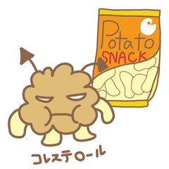 コレステロール菌とスナック菓子