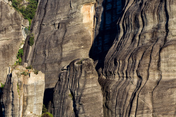 Big rocks on the mountains in Meteora, Greece.