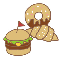 ファストフードとドーナツ