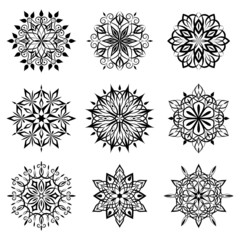 Decorative circle design elements