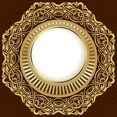 gold frame with floral ornamental